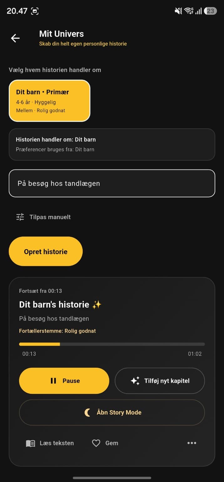Opret en personlig historie til dit barn i YUNIVS
